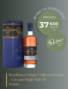 Whisky Rozelieures Origine Collection France / Lorraine Single Malt 40°